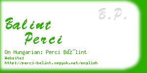 balint perci business card